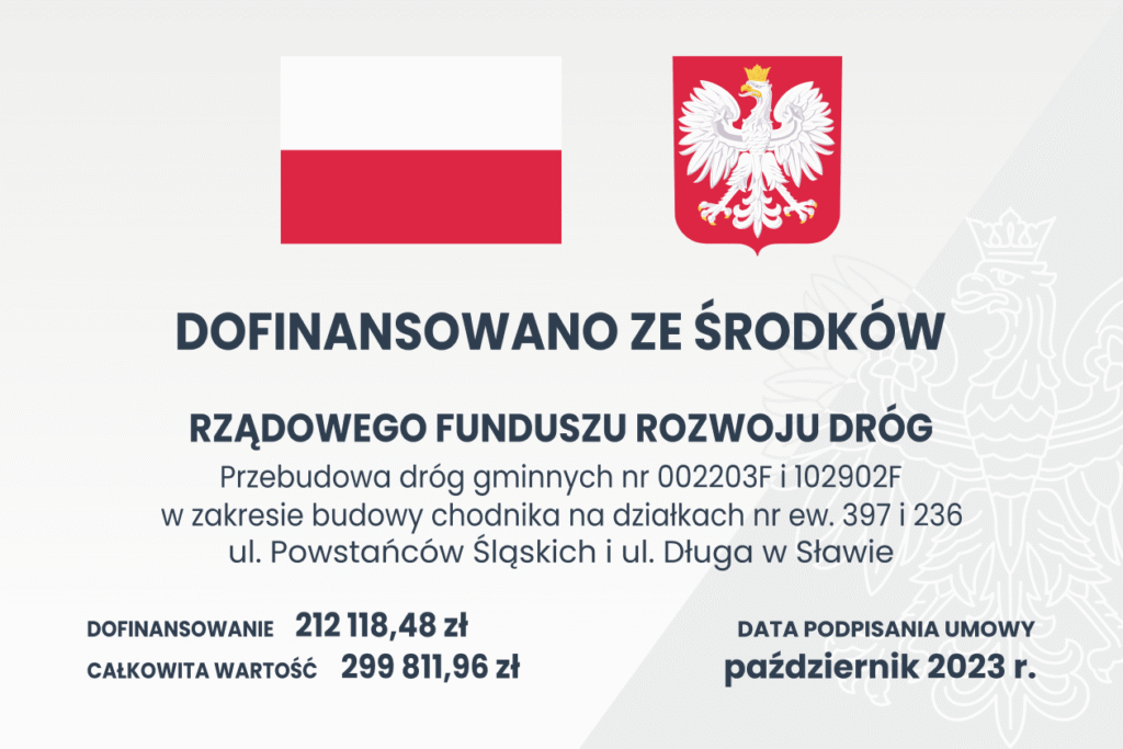 Tablica informująca o dofinansowaniu zgodnie w wymaganiami projektu.