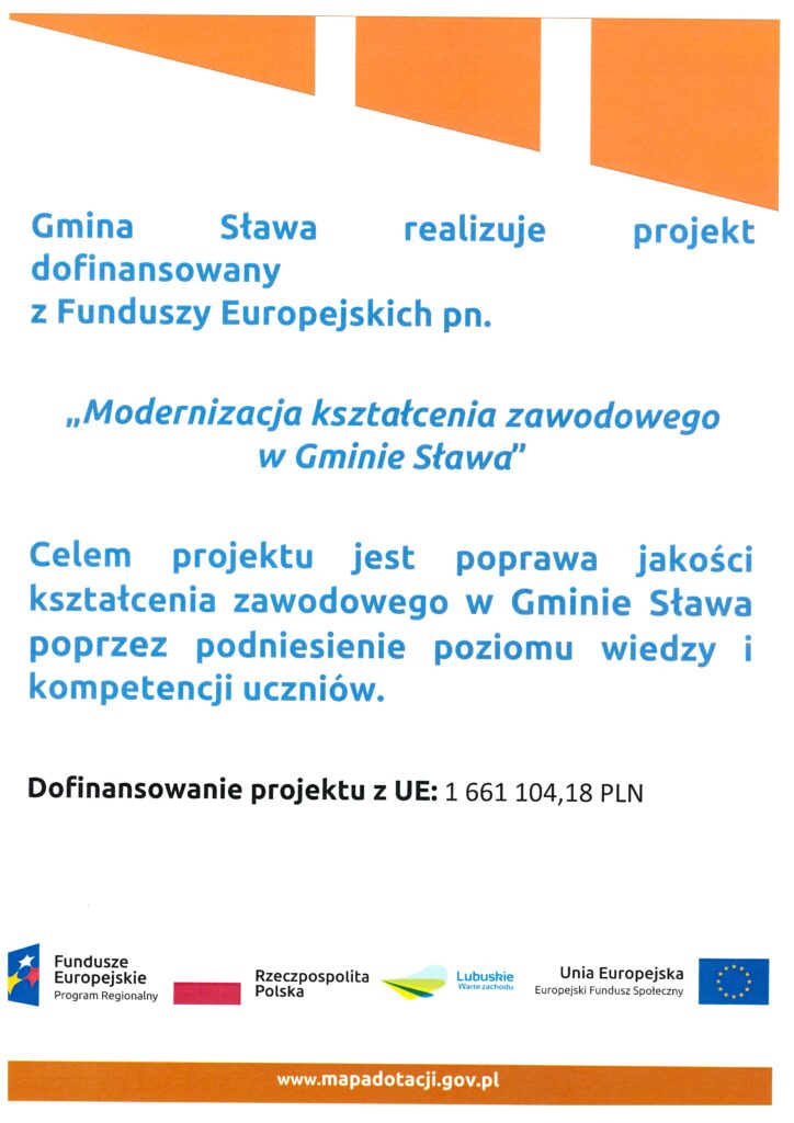 Plakat informacyjny o projekcie