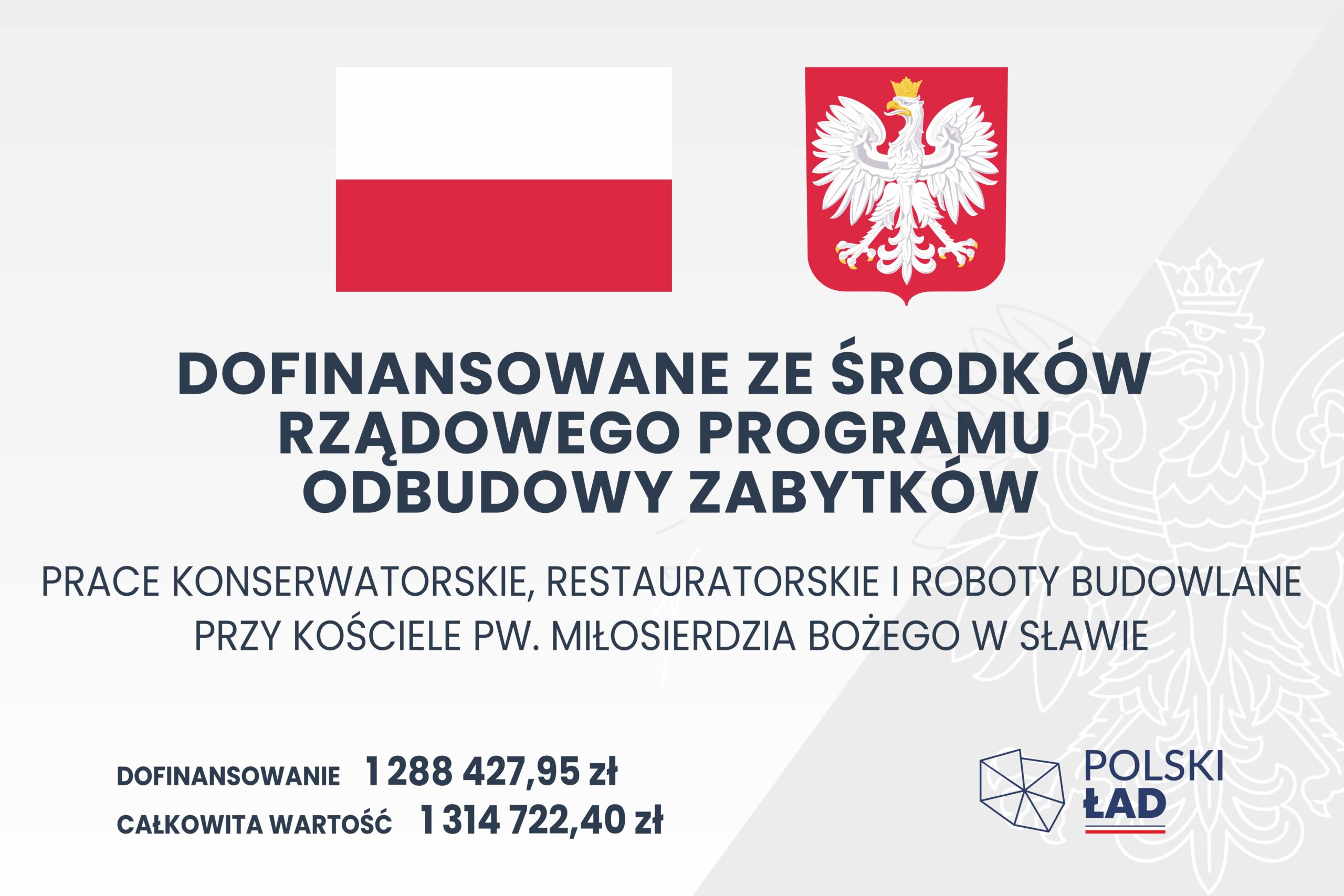 6267_Kosciol_na_str. Tablica informująca o dofinansowaniu zgodnie w wymaganiami projektu.