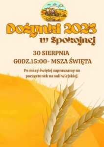 Plakat Dożynki Spokojna 2025