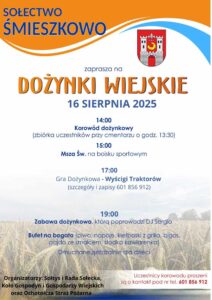 Plakat - Dożynki Wiejskie w Śmieszkowie