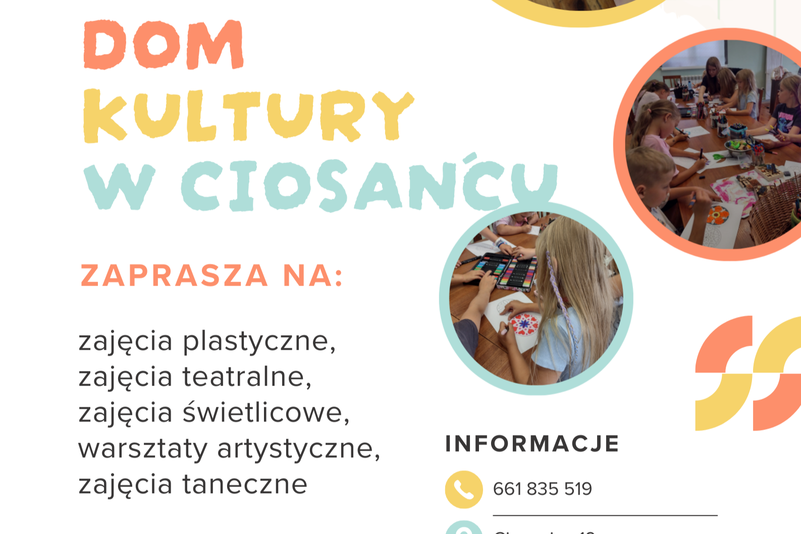 Zajęcia dodatkowe DK Ciosaniec