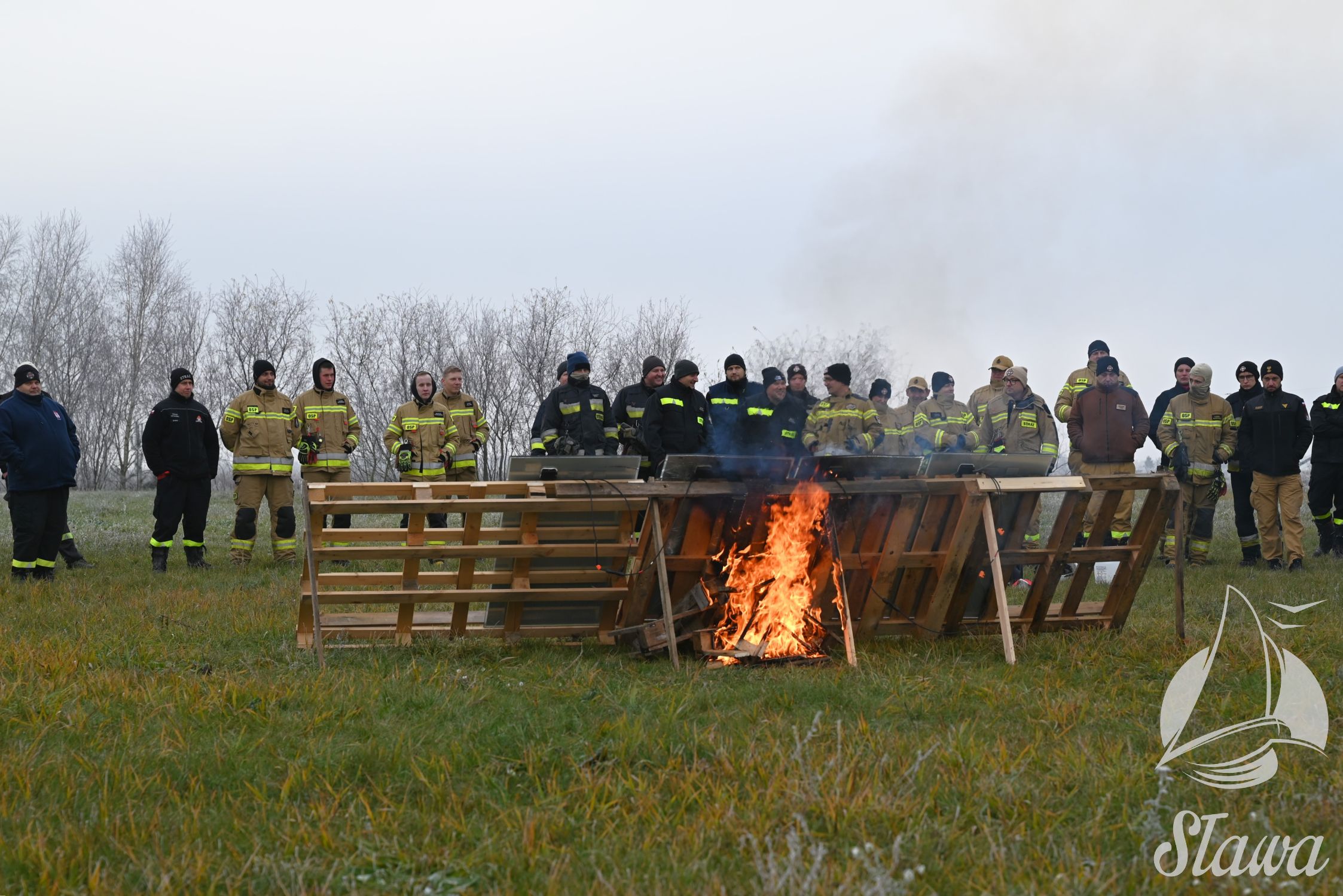 Strażacy ćwiczyli pożar fotowoltaiki