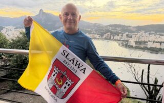 Tomasz Augustyniak na maratonie w Rio de Janeiro