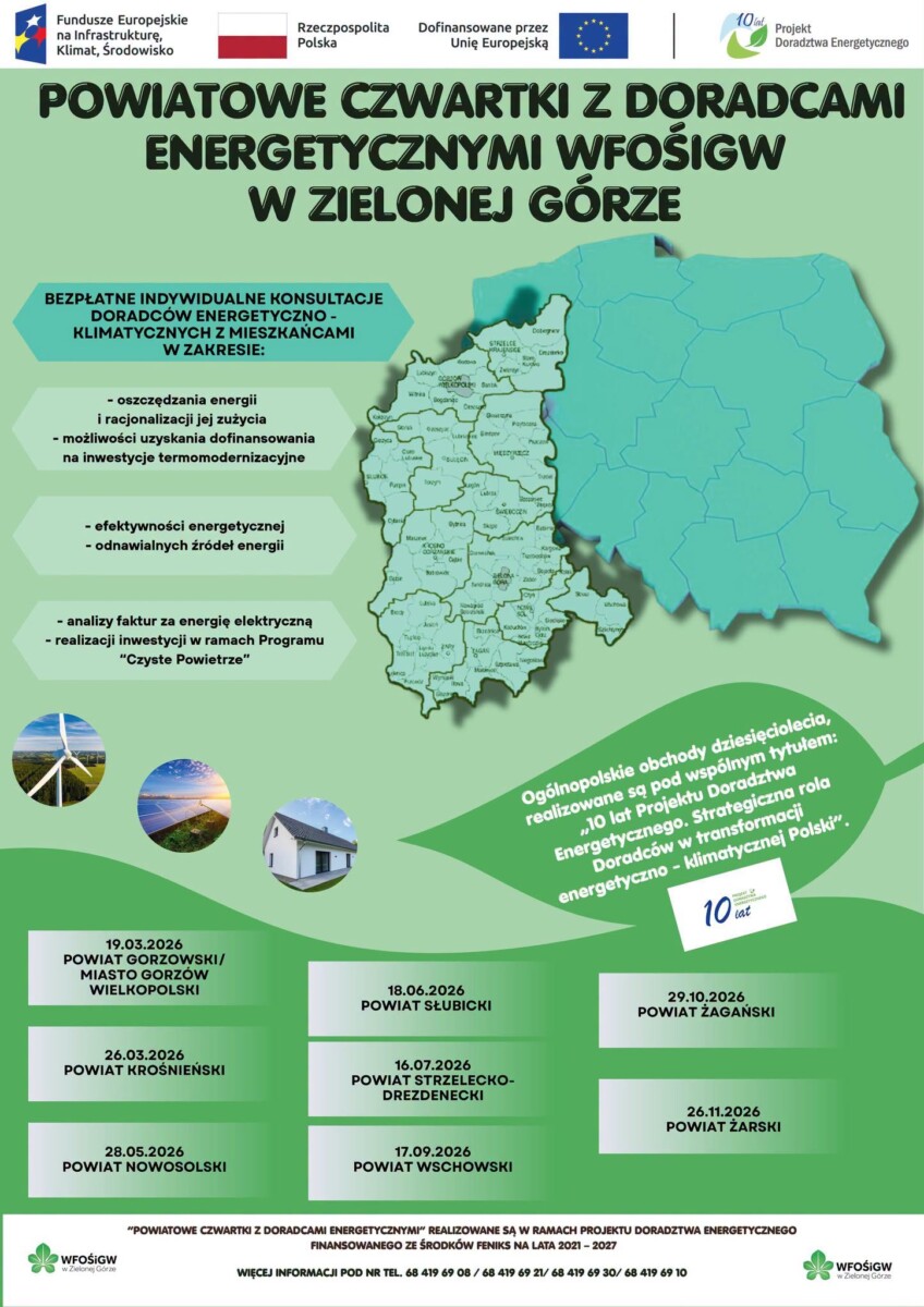Powiatowe czwartki z doradcami energetycznymi Powiatowe czwartki z doradcami energetycznymi