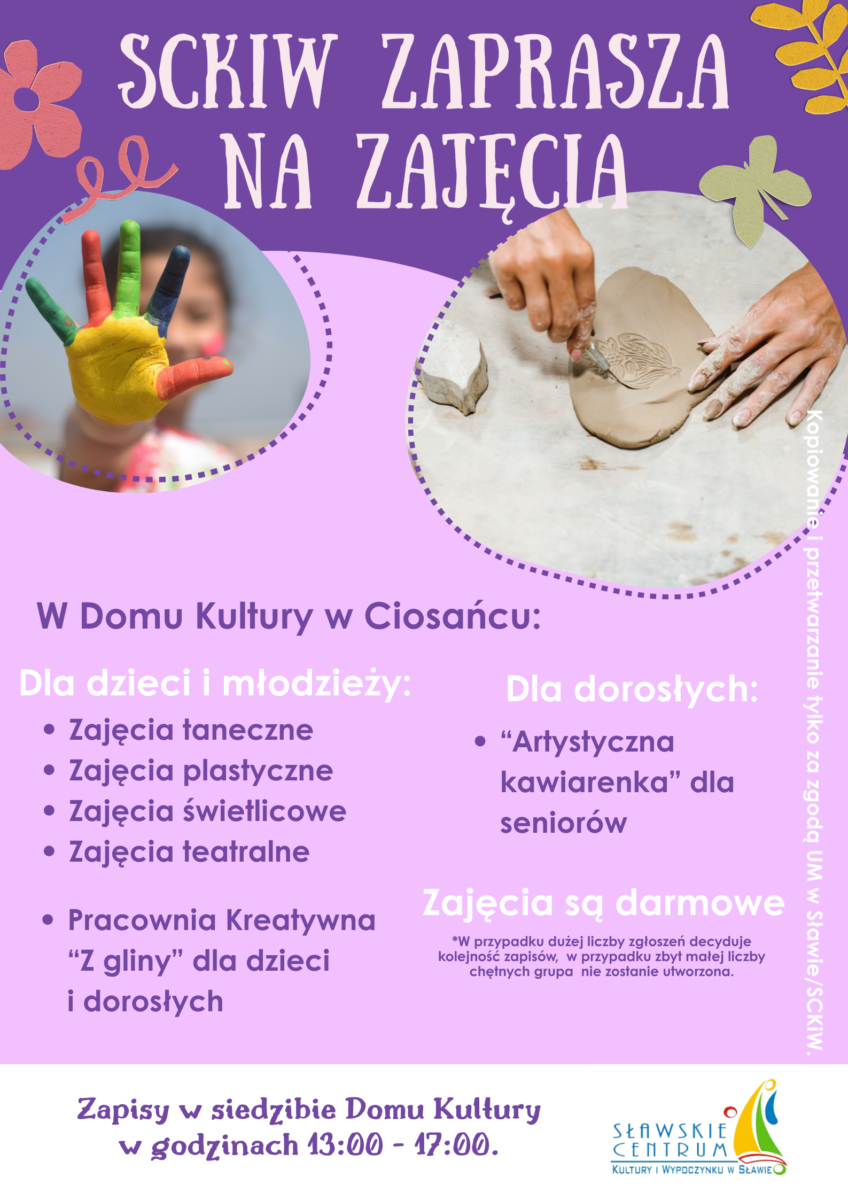 dk ciosaniec Zajęcia w DK