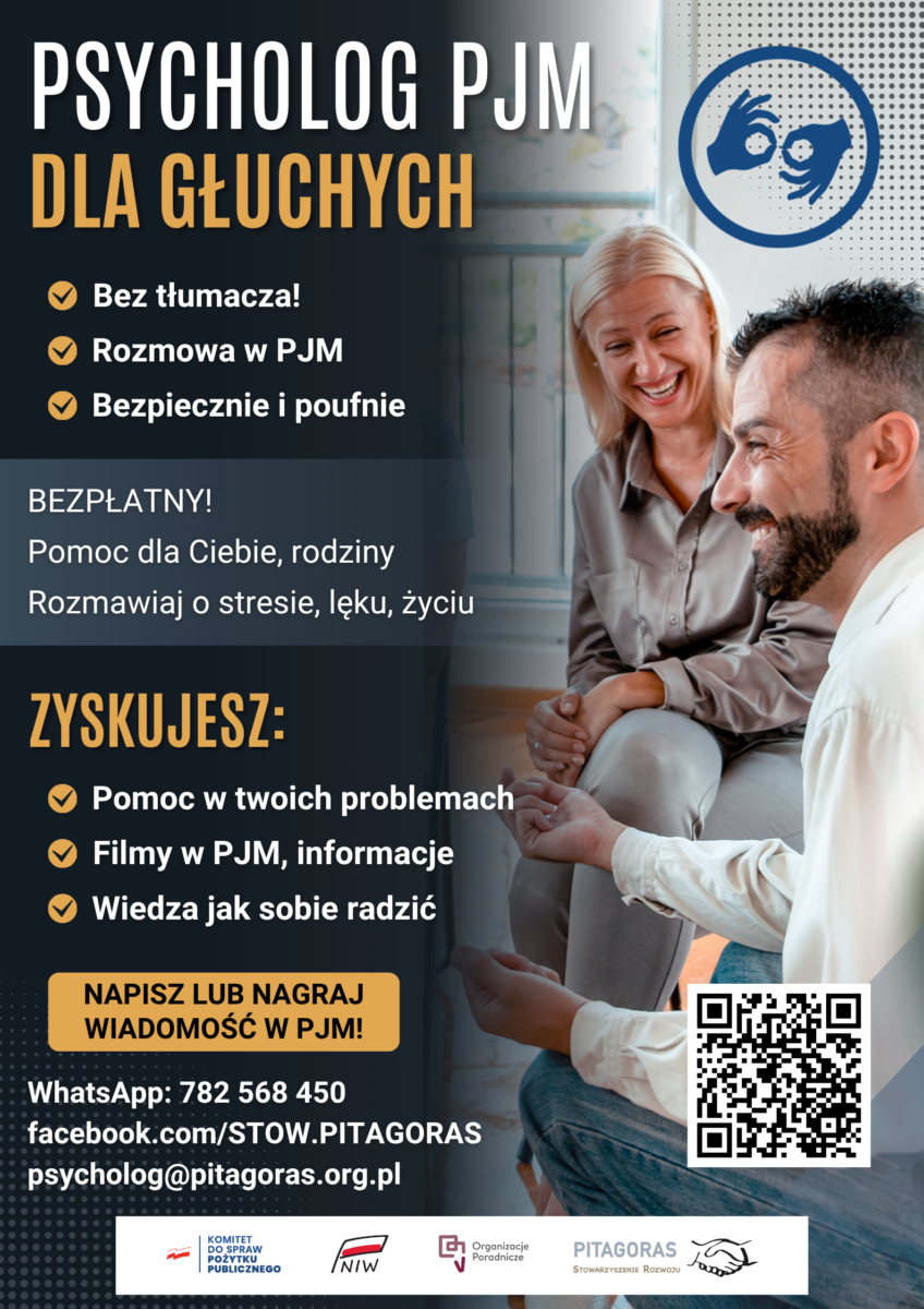 projekt psycholog pjm – plakat dla głuchych