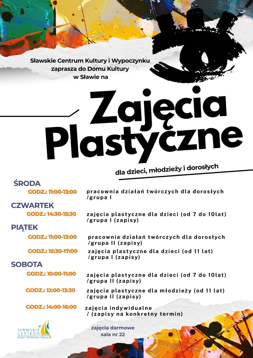 zajęcia plastyczne 26 27 Plakat na zajęcia plastyczne