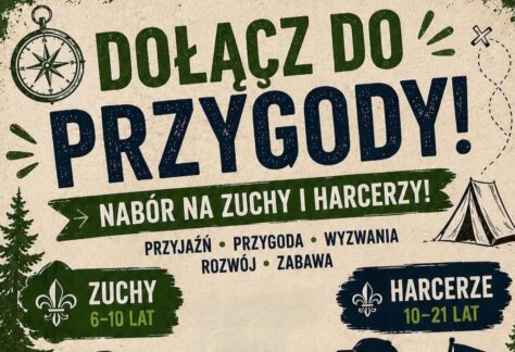 PLAKAT NABÓR NA ZUCHY I HARCERZY