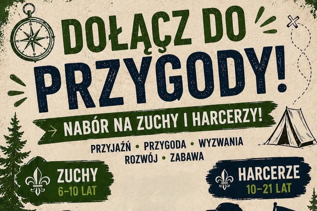 PLAKAT NABÓR NA ZUCHY I HARCERZY