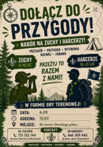 PLAKAT NABÓR NA ZUCHY I HARCERZY