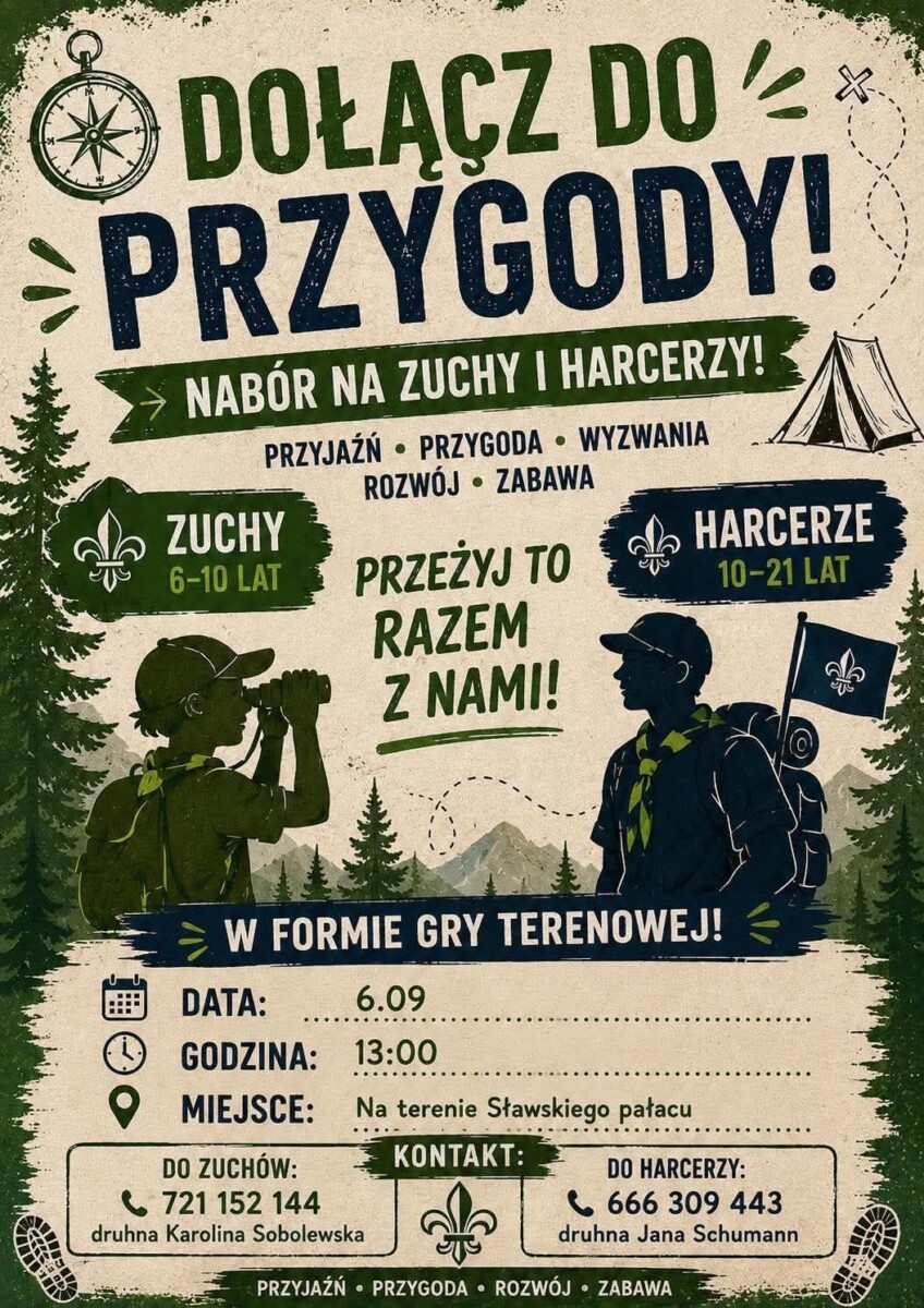 PLAKAT NABÓR NA ZUCHY I HARCERZY PLAKAT NABÓR NA ZUCHY I HARCERZY